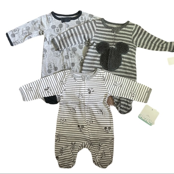 Disney Other - NWT Disney Mickey Mouse Lot of 3 Pajamas Newborn**